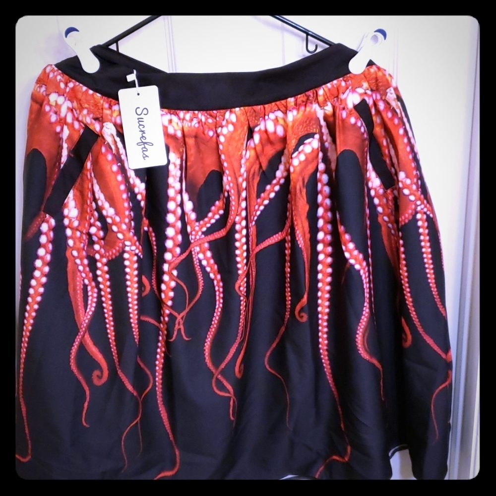 New Black & Red Tentacle Skirt